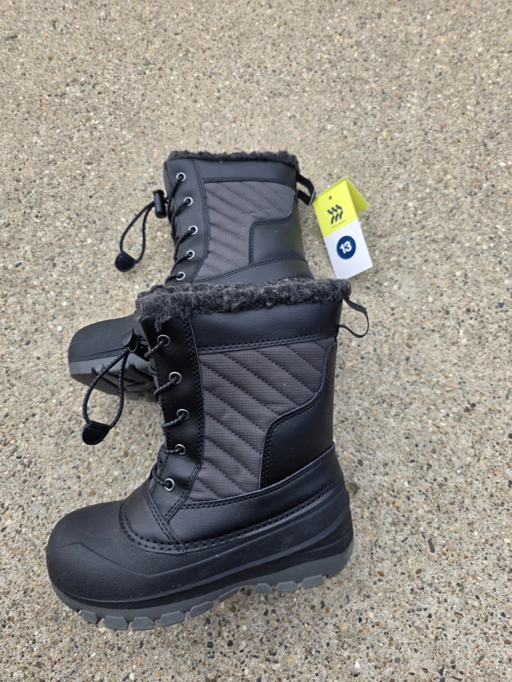 All Motion Insulated Black Winter Boots Little Boys 13